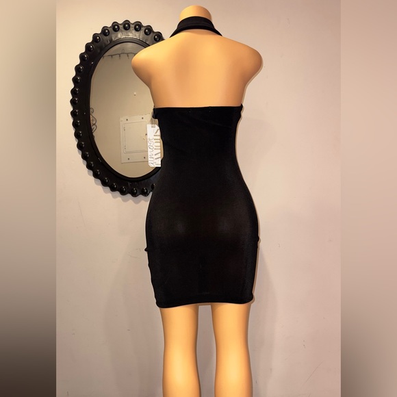 NWT ALMOST FAMOUS MINI DRESS WITH COLLAR SPARKLY BLACK DREES SIZE M AND L - Picture 4 of 4